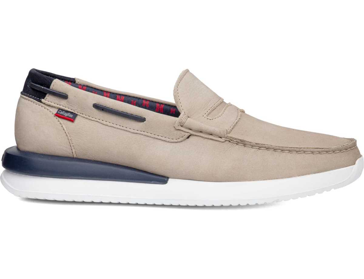Callaghan 52101 Moses Mokkasiner Herre Beige Blå | WGA8510AQ