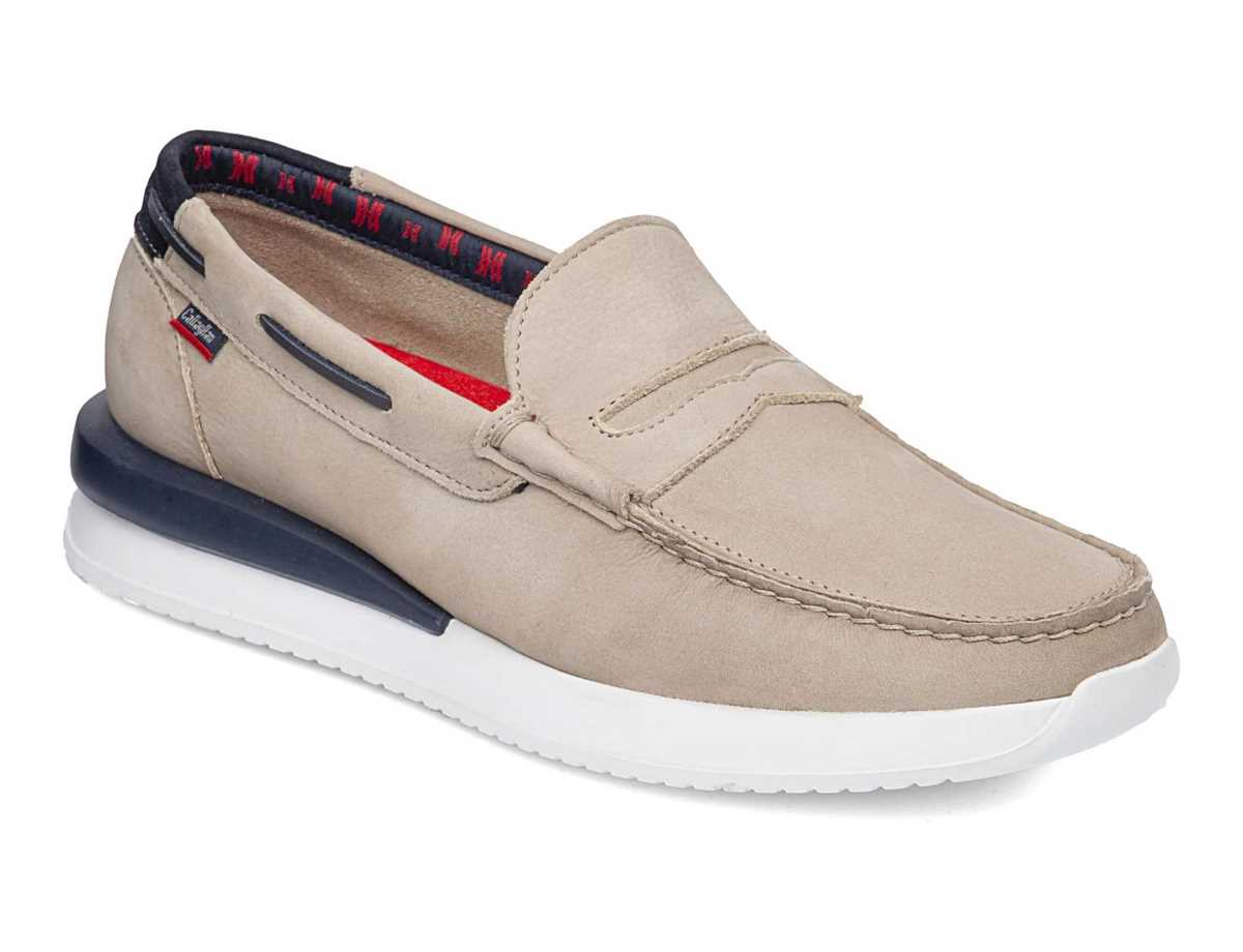 Callaghan 52101 Moses Mokkasiner Herre Beige Blå | WGA8510AQ